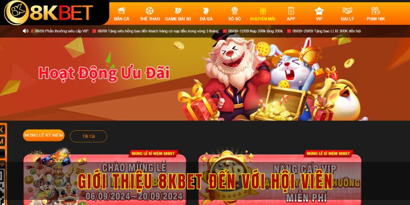 Giới thiệu 8kbet đến với hội viên