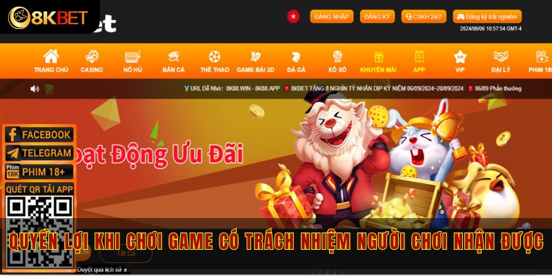 Quyền lợi khi chơi game có trách nhiệm người chơi nhận được